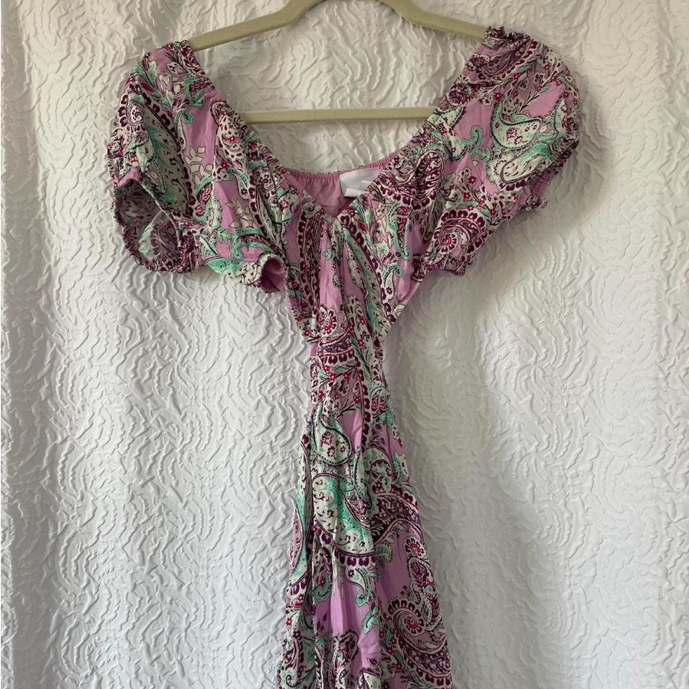 Paisley Off-Shoulder Dress